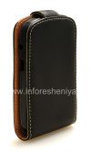 Photo 4 — La housse en cuir exclusive ouvre verticale étui en cuir noir Pro-Tec pour BlackBerry 9900/9930 Bold tactile, Noir / brun