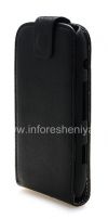 Фотография 3 — Кожаный чехол с вертикально открывающейся крышкой для BlackBerry 9850/9860 Torch, Черный с льняной текстурой