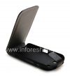 Photo 9 — Housse en cuir avec couvercle à ouverture verticale pour BlackBerry 9850/9860 Torch, Noir avec une texture en lin