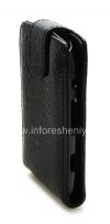 Photo 4 — Ledertasche mit vertikale Öffnung Abdeckung für Blackberry 9850/9860 Torch, Black "Krokodil"