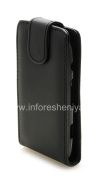 Photo 3 — Caso de cuero con tapa de apertura vertical para BlackBerry 9850/9860 Torch, Negro con textura fina
