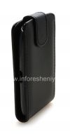 Photo 4 — Ledertasche mit vertikale Öffnung Abdeckung für Blackberry 9850/9860 Torch, Schwarz mit feiner Struktur