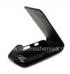 Photo 5 — Ledertasche mit vertikale Öffnung Abdeckung für Blackberry 9850/9860 Torch, Schwarz mit feiner Struktur
