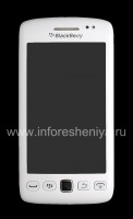 Layar sentuh (Touchscreen) dalam perakitan dengan panel depan untuk BlackBerry 9850 / 9860 Torch, putih