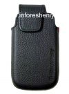 Photo 1 — BlackBerry 9850 / 9860 Torch জন্য ক্লিপ লেদার সুইভেল খাপ সঙ্গে মূল চামড়া কেস, কালো