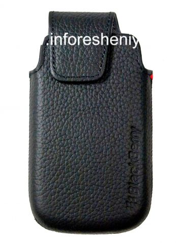 BlackBerry 9850 / 9860 Torch জন্য ক্লিপ লেদার সুইভেল খাপ সঙ্গে মূল চামড়া কেস