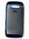 Photo 1 — Skin Case prime initiale durcis pour BlackBerry 9850/9860 Torch, Noir / Bleu (Noir / Bleu)