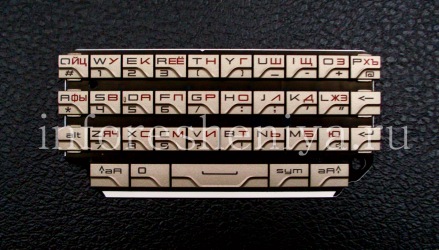 Русская клавиатура для BlackBerry P'9981 Porsche Design, Серебряный