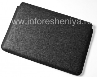 Оригинальный кожаный чехол-карман Leather Sleeve для BlackBerry PlayBook, Черный (Black)