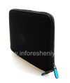 Photo 3 — Asli lembut kasus-folder Zip Lengan ritsleting untuk BlackBerry PlayBook, Black / Blue (Biru / Hitam)