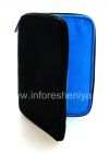Photo 8 — Asli lembut kasus-folder Zip Lengan ritsleting untuk BlackBerry PlayBook, Black / Blue (Biru / Hitam)