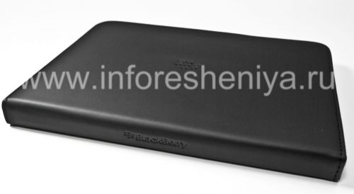Галерея фотографий товара Оригинальный кожаный чехол-папка с поставкой Convertible Case для BlackBerry PlayBook, Черный (Black)