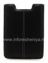 Photo 2 — Signature Leather Case-saku buatan tangan Monaco Vertikal / Horisontal Pouch Jenis Kulit Kasus untuk BlackBerry PlayBook, Hitam (Black), Potret (Vertikal)
