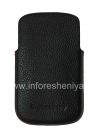 Photo 2 — Asli Kasus-saku Kulit Pocket Pouch untuk BlackBerry Q10 / 9983, Black (hitam)