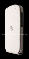 Photo 3 — L'étui en cuir d'origine avec ouverture verticale couverture en cuir flip Shell pour BlackBerry Q10, Caucasien (Blanc)