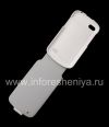Photo 7 — Kasus kulit asli dengan pembukaan vertikal penutup Kulit Balik Shell untuk BlackBerry Q10, Putih (white)