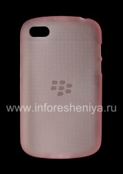 Оригинальный силиконовый чехол уплотненный Soft Shell Case для BlackBerry Q10, Розовый (Pink)