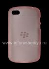 Фотография 1 — Оригинальный силиконовый чехол уплотненный Soft Shell Case для BlackBerry Q10, Розовый (Pink)