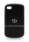 Photo 1 — Le Cas de Shell dur de couverture de plastique d'origine pour BlackBerry Q10, Noir (Black)