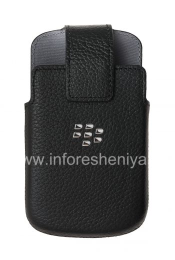 Housse en cuir d'origine avec clip pour Étui pivotant en cuir BlackBerry Q10 / 9983