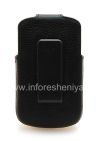 Photo 2 — Housse en cuir d'origine avec clip pour Étui pivotant en cuir BlackBerry Q10 / 9983, Noir (Black)
