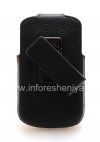 Photo 3 — Housse en cuir d'origine avec clip pour Étui pivotant en cuir BlackBerry Q10 / 9983, Noir (Black)