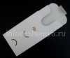 Фотография 5 — Эксклюзивный чехол-карман Leather Pocket Pouch для BlackBerry Q10, Белый (White)