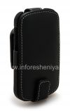 Photo 10 — / Étui en cuir Signature cuir Case main de Monaco Flip Type de livre pour le BlackBerry Q10, Noir (Black), à ouverture verticale (Flip)