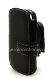 Фотография 9 — Фирменный кожаный чехол ручной работы Monaco Flip/Book Type Leather Case для BlackBerry Q10, Черный (Black), Горизонтально открывающийся (Book)