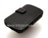 Фотография 11 — Фирменный кожаный чехол ручной работы Monaco Flip/Book Type Leather Case для BlackBerry Q10, Черный (Black), Горизонтально открывающийся (Book)