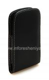 Photo 6 — Signature Leather Case-saku buatan tangan klip Monaco Vertikal / Horisontal Pouch Jenis Kulit Kasus untuk BlackBerry Q10 / 9983, Hitam (Black), Potret (Vertikal)