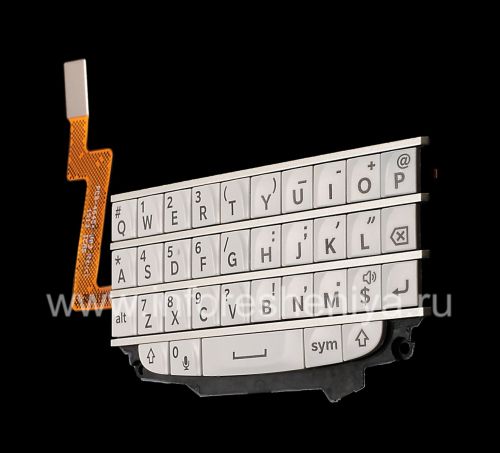 Photogallery for ブラックベリーQ10用のボードにオリジナルの英語キーボード・アセンブリ, ホワイト product