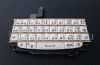 Photo 3 — Exclusivo conjunto de teclado ruso de oro a la junta para BlackBerry Q10, Blanca con espaciadores de oro (blanco / wOro)