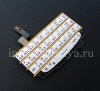 Photo 6 — Exclusivo conjunto de teclado ruso de oro a la junta para BlackBerry Q10, Blanca con espaciadores de oro (blanco / wOro)