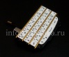 Photo 5 — Exklusive goldenen russischen Tastatureinheit an den Vorstand für den Blackberry Q10 (Gravur), Weiß Gold Abstandshalter (Weiß / wGold)