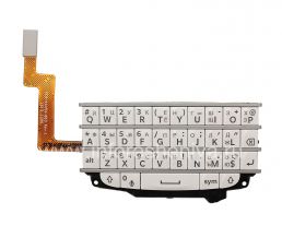 ブラックベリーQ10用ボードとロシアのキーボード・アセンブリ（彫刻）, ホワイト
