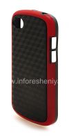 Фотография 3 — Силиконовый чехол уплотненный "Cube" для BlackBerry Q10, Черный/Красный