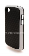 Фотография 4 — Силиконовый чехол уплотненный "Cube" для BlackBerry Q10, Черный/Белый