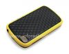 Фотография 5 — Силиконовый чехол уплотненный "Cube" для BlackBerry Q10, Черный/Желтый