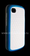 Photo 4 — ブラックベリーQ10用シリコンケースコンパクト「キューブ」, ホワイト/ブルー
