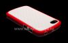 Фотография 6 — Силиконовый чехол уплотненный "Cube" для BlackBerry Q10, Белый/Красный