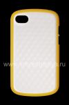 Photo 1 — Silicone Case icwecwe "Cube" for BlackBerry Q10, White / Yellow
