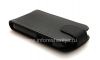 Photo 7 — cubierta de cuero con abertura vertical para el BlackBerry Q10, Negro con textura grande
