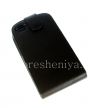 Photo 2 — Caso de cuero con tapa de apertura vertical para BlackBerry Q10, Negro, textura fina