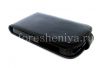 Photo 3 — Caso de cuero con tapa de apertura vertical para BlackBerry Q10, Negro, textura fina