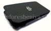 Photo 5 — BlackBerry Q5 के लिए लंबवत खोलने वाले कवर चमड़े के फ्लिप शैल के साथ मूल चमड़े का मामला, काला (काला)