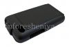 Photo 8 — Etui en cuir d'origine avec couvercle à ouverture verticale Leather Flip Shell pour BlackBerry Q5, Noir (Noir)