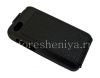 Photo 11 — Etui en cuir d'origine avec couvercle à ouverture verticale Leather Flip Shell pour BlackBerry Q5, Noir (Noir)