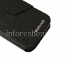 Фотография 4 — Фирменный кожаный чехол горизонтально открывающийся Wallston Colorful Smart Case для BlackBerry Q5, Черный