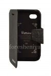 Photo 5 — हस्ताक्षर चमड़ा प्रकरण क्षैतिज उद्घाटन Wallston रंगीन BlackBerry Q5 के लिए स्मार्ट मामले, काला